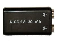 12 X 9 Volt 120 Mah Nicd Rechargeable Batteries