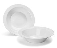 " OCCASIONS" 120 Bowls Pack, Heavyweight Disposable Wedding Party Plastic Bowls (14oz Soup Bowl, Plain White)