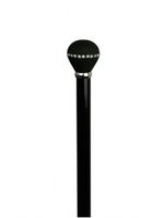 Walking Cane Wedding Ring. This walking cane has a soft touch ball handle. This nite stick has a weight capacity of 250 pounds and black hardwood shaft 36 inches long of height.