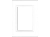 PA Framing, Double Mat, 5 x 7 Inches Frame for 3.5 x 5 Inches Photo Art Size - White Core/Soft White Upper and Inner Mat