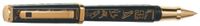 Metropolitan Museum Art Collection Egyptian Hieroglyphic Black w/ Gold Rollerball Pen - MM-3003-HGP