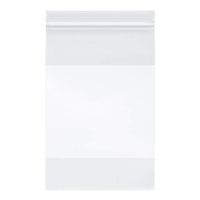 Plymor Heavy Duty Plastic Reclosable Zipper Bags w/White Block, 4 Mil, 6" x 9" (Pack of 200)