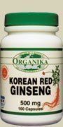 Ginseng -Korean Red (Panax) 500mg (100Capsules) Brand: Organika