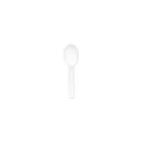 Party Essentials Heavy Duty Hard Plastic Disposable Taster Spoons, 3”, White, (Case of 10,000)