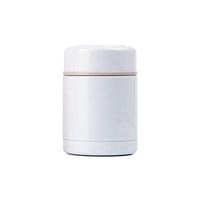 super1798 400ml Vacuum Heat Preservation Thermal Jug Portable Thermal Flask Jug Coffee Soup Jar Water Cup Bottle Gift White
