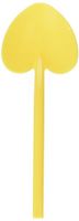 Heart Shaped Spoon, Love Shovel Spoon, Disposable Mini Plastic Tasting Spoon - 3.5" - Yellow - 500ct box - Restaurantware