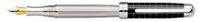 Laban Black & .925 Sterling Silver Lined Medium Point Fountain Pen - LST-F9191-14M
