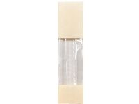 Pack Of 100, 2 x 1.75 x 9.5" Solid Cream Designer Window 1.85 Mil Cello Bags Made In USA