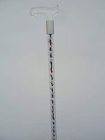 Elegant Acrylic Designer Walking Cane (30", Blue & Pink Silk Roses)
