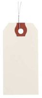 2-7/8" x 5-3/4" White Paper Wire Tag, Includes 12" Wire, Pk1000