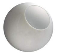 12 Inch White Acrylic with 5.25 Inch Neckless Opening