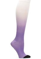 Nurse Mates EKG Heart and Holiday Compression Trouser Socks, Ombre Purple, One Size
