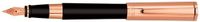 Aurora Tu Rose Gold Black w/ Pink Gold Cap Broad Point Fountain Pen - AU-T11-CPNB