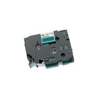 Brother TZe Standard Adhesive Laminated Labeling Tape, 3/4w, Black on Green TZ741