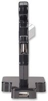 Manhattan Hi-Speed USB Hub with Running Man, 4 Ports, Bus Power and 1.5/12/480 Mbps (161626)