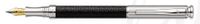 Laban Exotic Leather Black Medium Point Fountain Pen - LST-F920-1RLBK