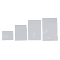 Colorful Mylar Aluminum Foil Zip Lock Bags Pouches Food Storage Pouches Accessory Snack Package Bags Zipper Aluminum Foil Food Grade Pouches (Pack of 100) (7.5x6.5 cm(2.95"x2.56"), White)