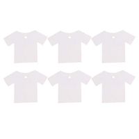 SUPVOX 100pcs Kraft Paper Tags Clothes Shape Gift Tags Party Favor Tags Hanging Tags Ornament Table Name Tags Place Card Blank Tags Without Rope (White)