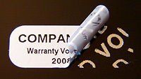 250 Custom Print Silver Bright Metallic Tamper Evident Security Labels Seal Sticker, Rectangle 1" x 0.375" (25mmx 9mm).