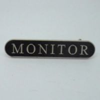 Monitor Enamel School Bar Badge - Black