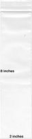 BNY Corner 2 Mil 2x8 Clear Plastic Zip Lock Bags, 2" x 8" Reloc Bag - 500 Counts