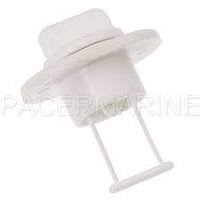 Barton Marine Drain Plug and Socket - 15mm (.60") Bore - White