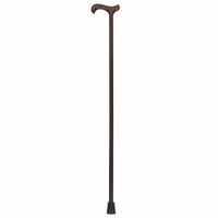 PCP Wood Cane, Derby Handle Grip Solid, Light Brown, Medium