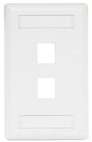 Hubbell IFP12W Flush Phone/Data/Multimedia Wall Plate, 1 Gang, 2 Port, White (Pack of 25)