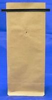 BAP 16 oz Kraft Block Bottom Gusseted Bag with Valve, Tin Tie (100 pcs)