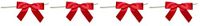 Reliant Ribbon Satin Twist Tie Bows - Small Ribbon, 5/8 Inch X 100 Pieces, Red (Fоur Расk)
