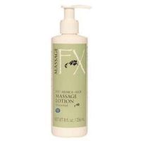 Massage Lotion by Massage Fx - 100% Pure Sweet Almond & Sunflower Seed Oil - Herbal Extracts Ivy, Arnica & Aloe - Unscented - Extended Glide - Perfect for Facial Massage - Paraben Free - 8 Ounce Pump