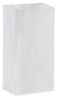 Made in USA 50-Pack White Kraft Party Favor Treat Paper Lunch Bags, 5” X 3” X 9.5”, Flat Bottom