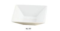 Yanco ML-707 7" Square Bowl, 18 oz Capacity, Porcelain, Super White, Pack of 24