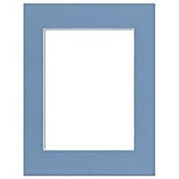 PA Framing, Photo Mat Board, 14 x 18 inches Frame for 10 x 13 inches Photo Art Size - White Core/Bay Blue