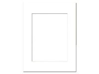 PA Framing, Photo Mat Board, 14 x 18 inches Frame for 10 x 13 inches Photo Art Size - White Core/White