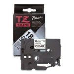 Brother 12mm Black on Clear tape Strong Adhesive, TZ-S131 (Strong Adhesive)