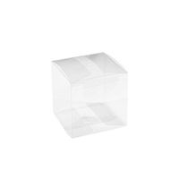 Clear PET Plastic Storage Boxes – Transparent Gift Boxes, Empty Containers Packing Box for Party Favors Ideal for Cookies, Ornament, Gifts, Wedding, Birthday and Parties 4”x4”x4” (8 Pack)