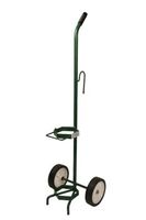 Oxygen Tank Cart for"E" Cylinder - Green - Gurney Hook - MES-0139