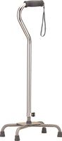 NOVA Medical Products Quad Cane with Large Base, Silver, 3 Pound