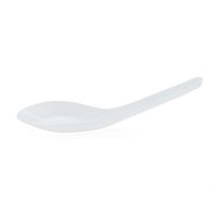 Gonioa Pack of 100 Plastic Disposable Chinese Soup Spoons,White