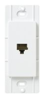 Lutron SC-PJ-SW Satin Colors Phone Jack, Snow