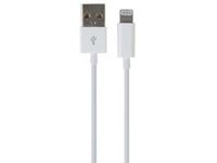 Velleman PCMP65 USB A Male to Lightning 8-Pin Male Cable Connector, White, 3.28' Length