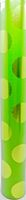 Christmas Gift Wrap,Emojis or Peanuts or Plaid (Green Foil Polka Dots, 60 Sq.Ft.)