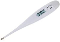 Digital Thermometer, Soft Head Rectal and Oral Thermometer for Adults and Babies, Precision Thermometer for Fever - Accurate and Fast Readings with Fever Indicator (Orange) (White)