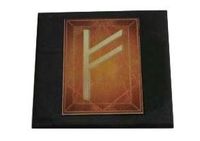 Shungite Plate for Household Appliances with Rune"FENU"