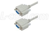 Deluxe Null Modem Reverser Cable, DB9 Female / Female, 10 ft