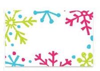 Snowflakes Gift Note Cards with Envelopes and Gold Seal -25pack Set