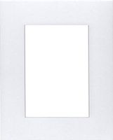 Pack of (2) 16x20 Acid Free White Core Picture Mats Cut for 11x14 Pictures in White