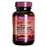 Bluebonnet Nutrition Chewable Methylcobalamin B12 5,000 mcg, Raspberry 60 Tabs
