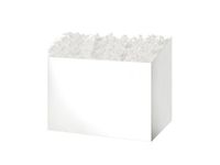 Solid Color Basket Boxes - Small Solid White Basket Boxes 6-3/4x4x5" - (5 Packs; 6 Boxes Per Pack) - Wraps-WHIS